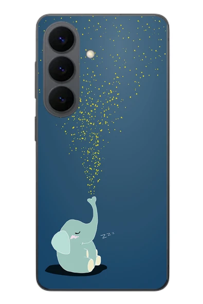 Le Balvo Samsung Galaxy S26 Uyumlu Uyuyan Fil Baskılı Silikon Kılıf ürün görseli 1