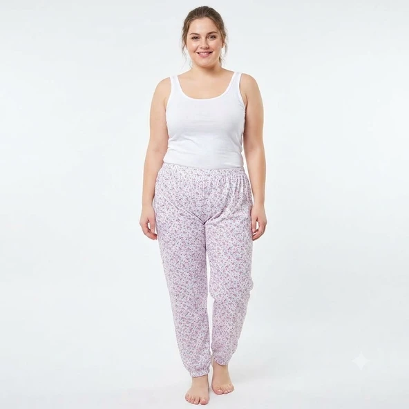 ES Eyüp Selda Yazlık Büyük Beden Uzun Lastikli Anne Pijama Altı ürün görseli 1
