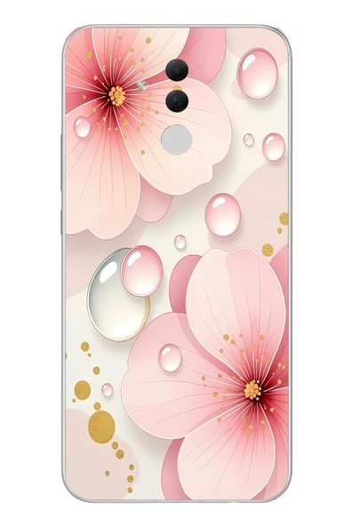 Le Balvo Huawei Mate 20 Lite Uyumlu Damlalı Çiçekler Baskılı Silikon Kılıf ürün görseli 1
