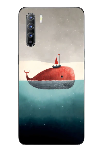 Le Balvo Oppo Reno 3 Uyumlu Balina Baskılı Silikon Kılıf ürün görseli 1