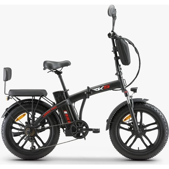 Rks Lesso Pro 250W Elektrikli Bisiklet 20 inç Siyah Katlanabilir Vitesli Ayna & Çanta Hediyeli ürün görseli 1