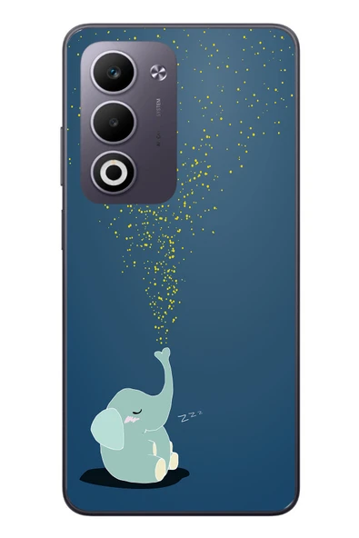 Le Balvo Oppo A5 4G Uyumlu Uyuyan Fil Baskılı Silikon Kılıf ürün görseli 1
