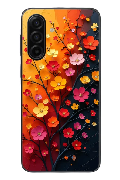 Le Balvo Samsung Galaxy A17 Uyumlu Sonbahar Çiçekleri Baskılı Silikon Kılıf ürün görseli 1