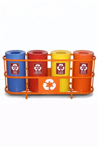 4’lü Geri Dönüşüm Kovası (S-104) ürün görseli 1
