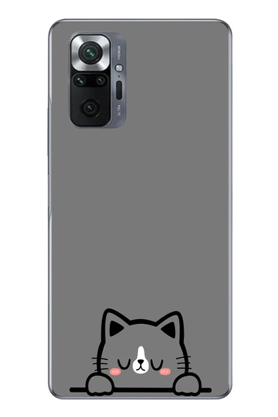 Le Balvo Redmi Note 10 Uyumlu Uyuyan Kedi Baskılı Silikon Kılıf ürün görseli 1