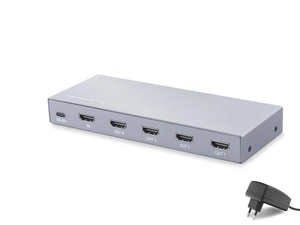 Hdmi Splitter 4K 1 In 4 Out Gri HDX1429 ürün görseli 1