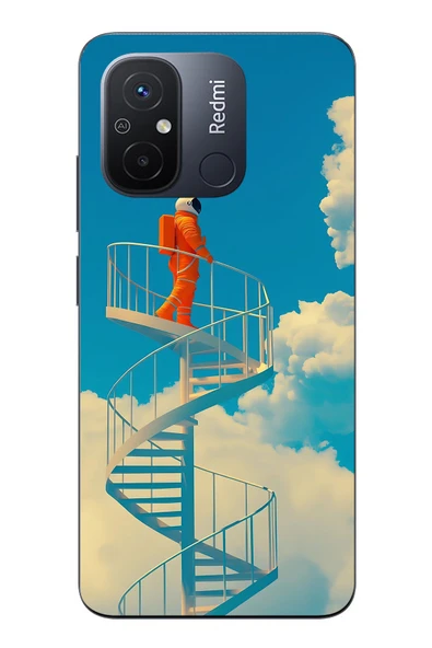 Le Balvo Redmi 12C Uyumlu Astronot Gökyüzü Baskılı Silikon Kılıf ürün görseli 1
