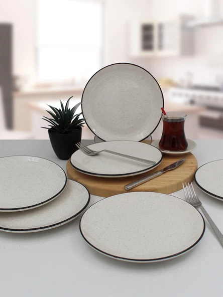 Luna 20 Cm Seramik Pasta Tabağı 6 Adet ürün görseli 1