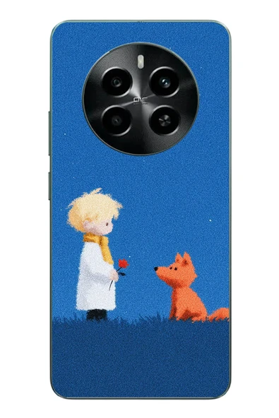 Le Balvo Realme 12 4G Uyumlu Sarışın Çocuk ve Köpek Baskılı Silikon Kılıf ürün görseli 1
