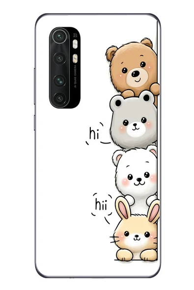 Le Balvo Xiaomi Mi 10 Lite Uyumlu Sevimli Hayvanlar Baskılı Silikon Kılıf ürün görseli 1