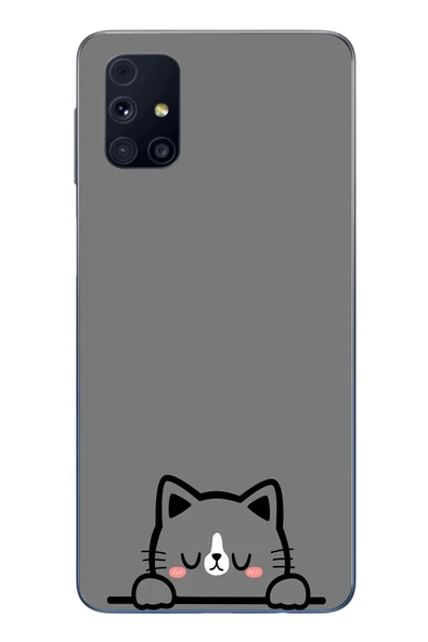 Le Balvo Samsung Galaxy M31s Uyumlu Uyuyan Kedi Baskılı Silikon Kılıf ürün görseli 1