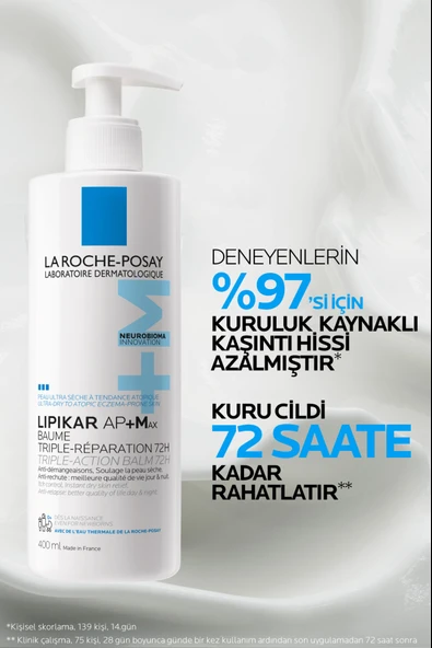 La Roche Posay Lipikar Baume Ap+M Max 400 ml - Resim 4