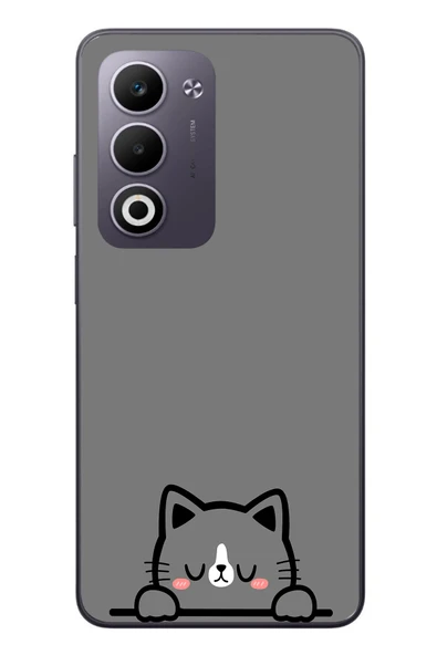 Le Balvo Oppo A5 4G Uyumlu Uyuyan Kedi Baskılı Silikon Kılıf ürün görseli 1