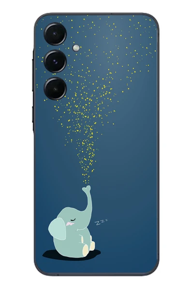 Le Balvo Samsung Galaxy A55 Uyumlu Uyuyan Fil Baskılı Silikon Kılıf ürün görseli 1