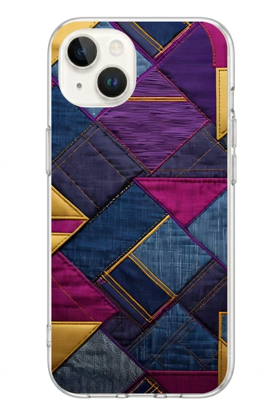 Le Balvo İphone 13/14 Uyumlu Kot Deseni Baskılı Silikon Kılıf ürün görseli 1