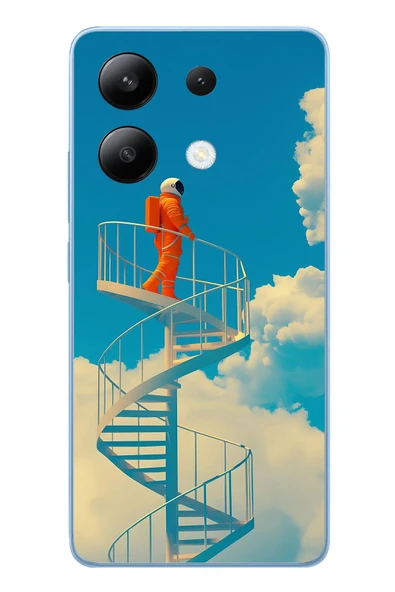 Le Balvo Redmi Note 13 4G Uyumlu Astronot Gökyüzü Baskılı Silikon Kılıf ürün görseli 1