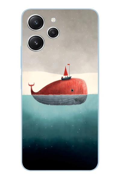 Le Balvo Redmi 12 Uyumlu Balina Baskılı Silikon Kılıf ürün görseli 1
