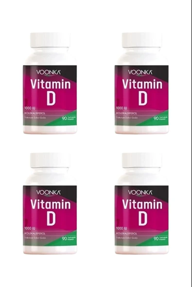 Voonka Vitamin D 90 Kapsül 4 Adet ürün görseli 1