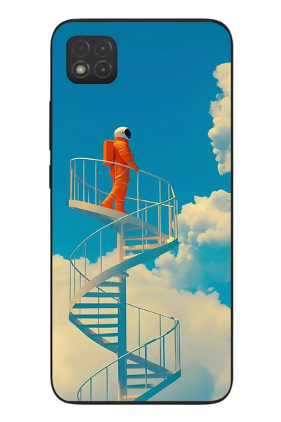 Le Balvo Redmi 9C Uyumlu Astronot Gökyüzü Baskılı Silikon Kılıf ürün görseli 1