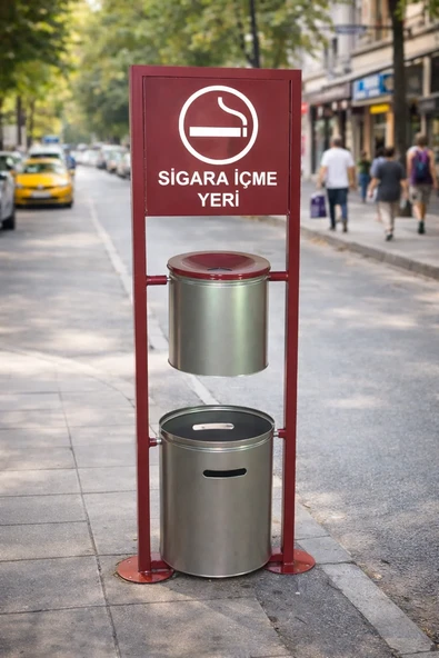 Standlı Sigaralık ve Çöp Kovası (S-370) - Resim 4