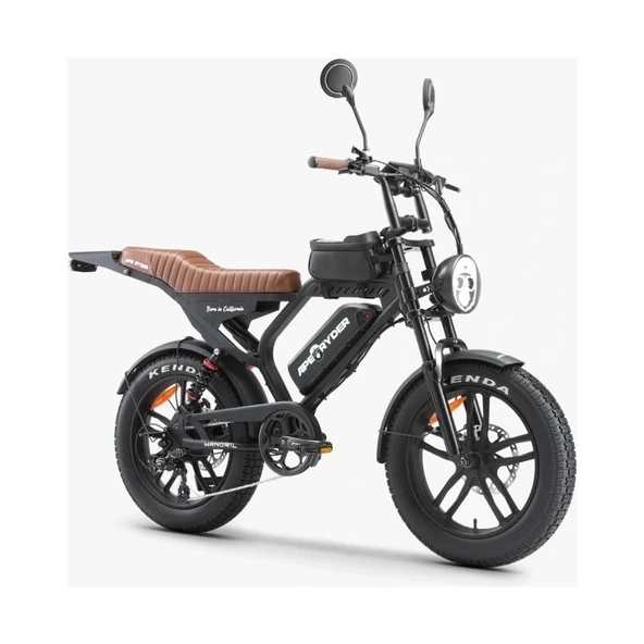 Ape Ryder Mandrıll 1000 W 20 inç Elektrikli Bisiklet 7 Vites Siyah Renkli ürün görseli 1