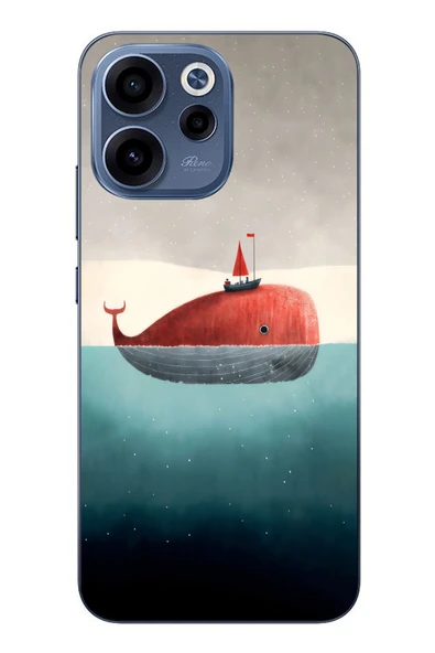Le Balvo Oppo Reno 15F Uyumlu Balina Baskılı Silikon Kılıf ürün görseli 1