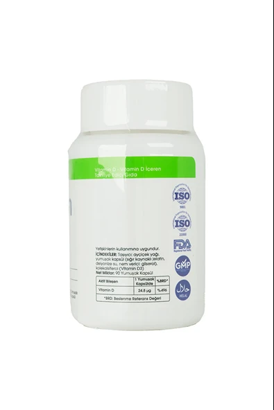 Voonka Vitamin D 90 Kapsül - Resim 2