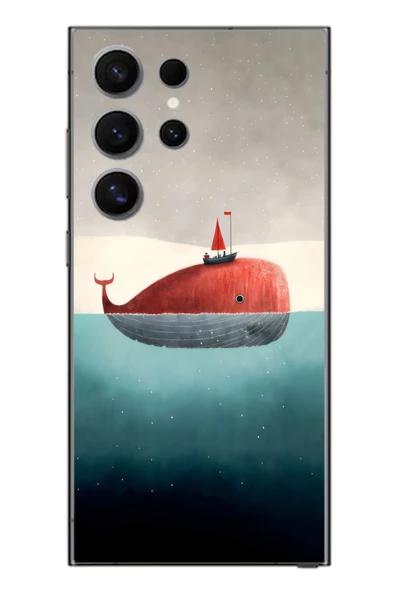 Le Balvo Samsung Galaxy S24 Ultra Uyumlu Balina Baskılı Silikon Kılıf ürün görseli 1