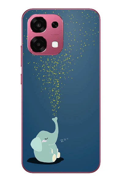 Le Balvo Oppo A6 PRO Uyumlu Uyuyan Fil Baskılı Silikon Kılıf ürün görseli 1
