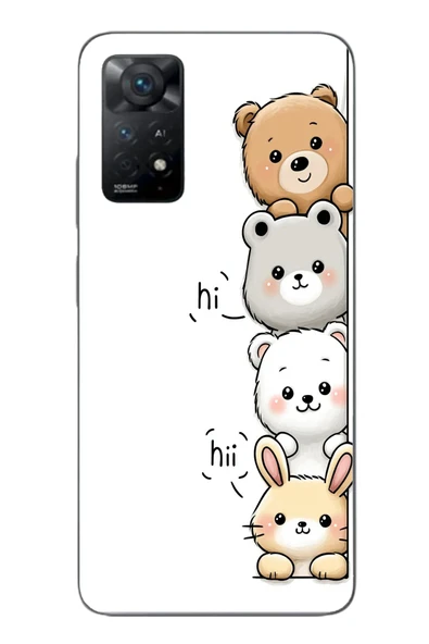 Le Balvo Redmi Note 11E Uyumlu Sevimli Hayvanlar Baskılı Silikon Kılıf ürün görseli 1