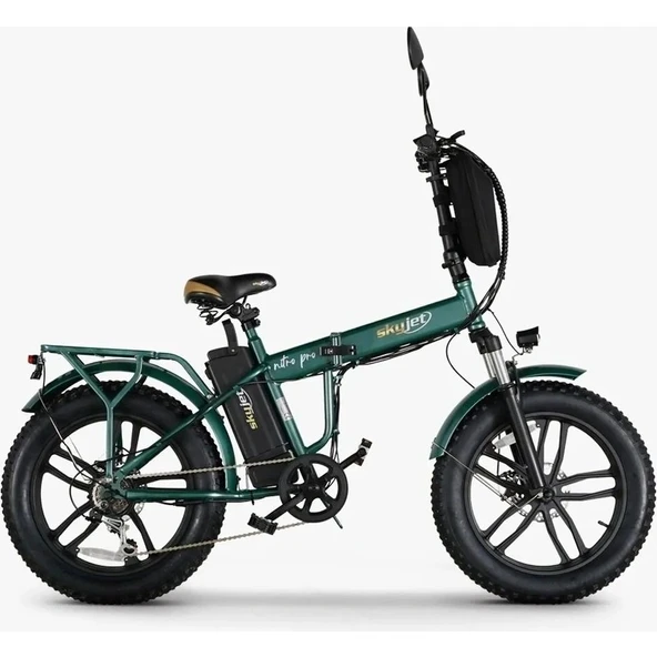 Skyjet Katlanabilir Elektrikli Bisiklet Nitro Pro 250 W Yeşil Disk Frenli Güçlü Motor ürün görseli 1