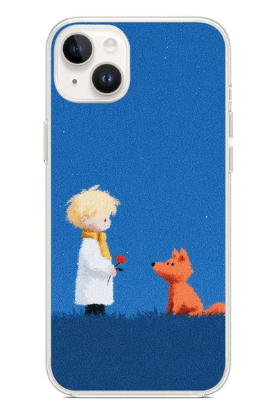 Le Balvo İphone 14 Plus Uyumlu Sarışın Çocuk ve Köpek Baskılı Silikon Kılıf ürün görseli 1