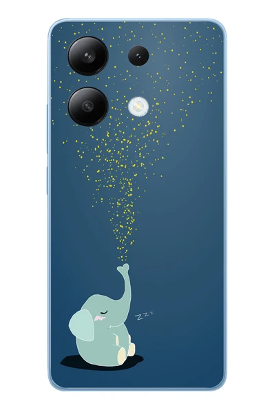 Le Balvo Redmi Note 13 4G Uyumlu Uyuyan Fil Baskılı Silikon Kılıf ürün görseli 1