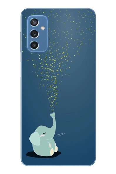 Le Balvo Samsung Galaxy M52 Uyumlu Uyuyan Fil Baskılı Silikon Kılıf ürün görseli 1