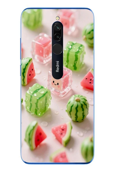 Le Balvo Redmi 8 Uyumlu Buzlu Karpuz Baskılı Silikon Kılıf ürün görseli 1