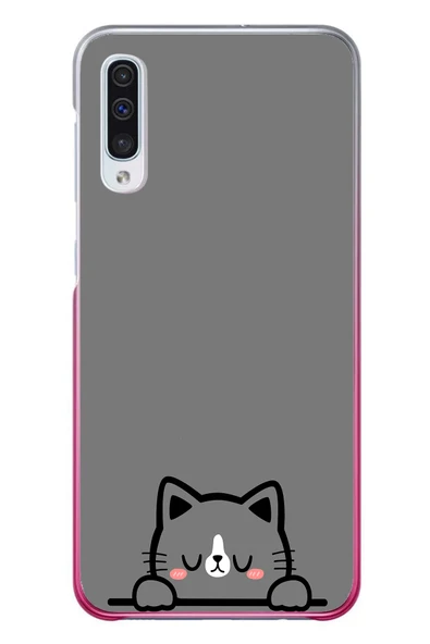 Le Balvo Samsung Galaxy A50 Uyumlu Uyuyan Kedi Baskılı Silikon Kılıf ürün görseli 1