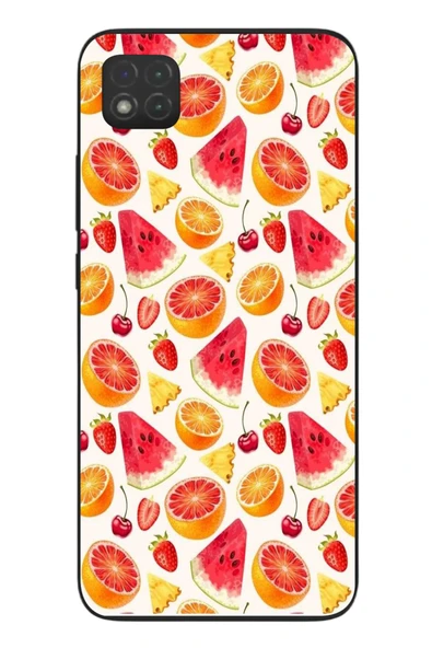 Le Balvo Redmi 9C Uyumlu Karpuz ve Kan Portakalı Baskılı Silikon Kılıf ürün görseli 1