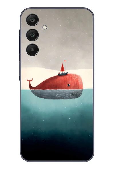 Le Balvo Samsung Galaxy A25 Uyumlu Balina Baskılı Silikon Kılıf ürün görseli 1