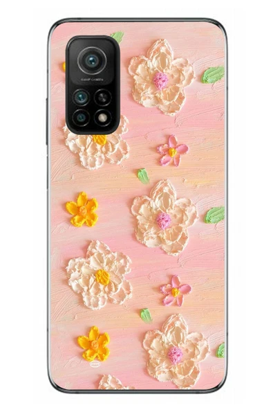 Le Balvo Xiaomi Mi 10 T Uyumlu Pastel Papatya Baskılı Silikon Kılıf ürün görseli 1