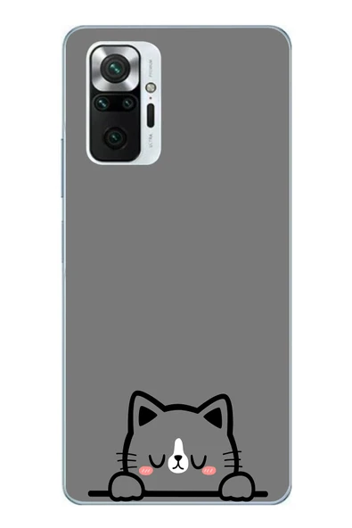 Le Balvo Redmi Note 10 Pro Uyumlu Uyuyan Kedi Baskılı Silikon Kılıf ürün görseli 1
