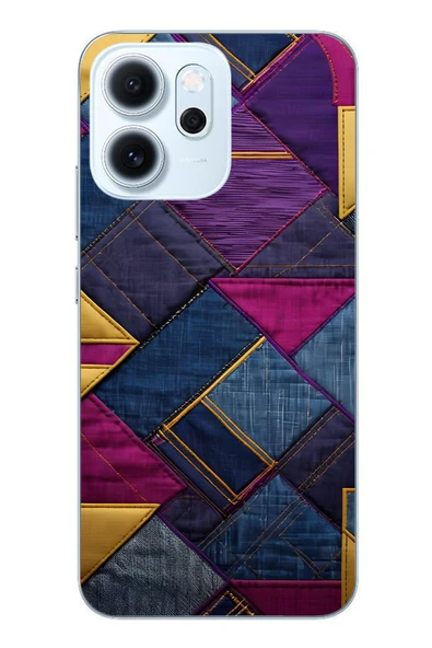 Le Balvo Oppo Reno 14F Uyumlu Kot Deseni Baskılı Silikon Kılıf ürün görseli 1