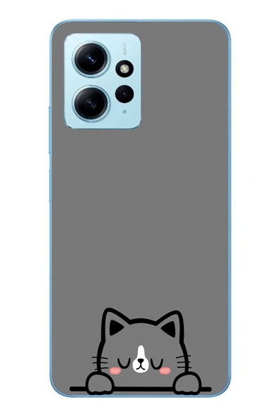 Le Balvo Redmi Note 12 4G Uyumlu Uyuyan Kedi Baskılı Silikon Kılıf ürün görseli 1