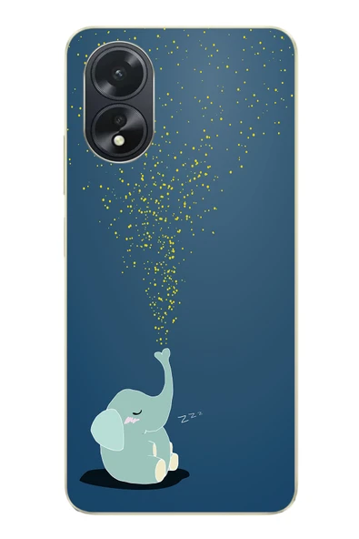 Le Balvo Oppo A38 Uyumlu Uyuyan Fil Baskılı Silikon Kılıf ürün görseli 1