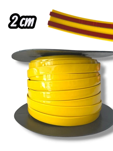 2 Cm Sarı Krom Yapıştırma Şerit 10 METRE | Esnek Kendinden Yapışkanlı Dekoratif Krom Kaplama | Araç, Mobilya ve Ev Dekoru İçin ürün görseli 1