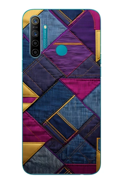 Le Balvo Realme 5i Uyumlu Kot Deseni Baskılı Silikon Kılıf ürün görseli 1