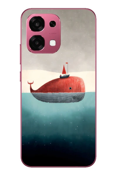 Le Balvo Oppo A6 PRO Uyumlu Balina Baskılı Silikon Kılıf ürün görseli 1