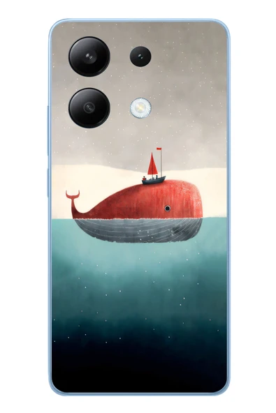 Le Balvo Redmi Note 13 4G Uyumlu Balina Baskılı Silikon Kılıf ürün görseli 1