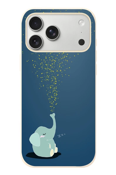Le Balvo İphone 17 Pro Max Uyumlu Uyuyan Fil Baskılı Silikon Kılıf ürün görseli 1