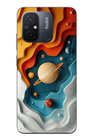 Le Balvo Redmi 12C Uyumlu Uzay Renk Paleti Baskılı Silikon Kılıf ürün görseli 1