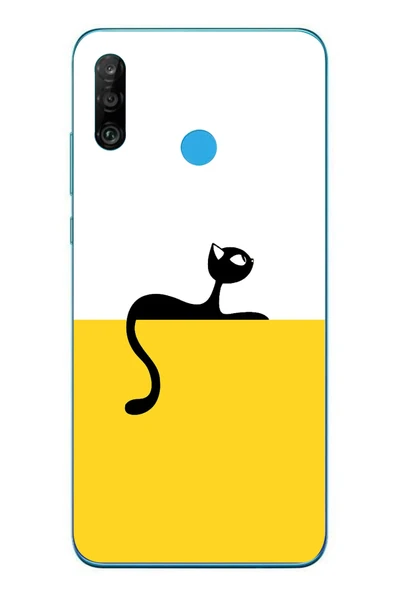 Le Balvo Huawei P30 Lite Uyumlu Dişi Kedi Baskılı Silikon Kılıf ürün görseli 1